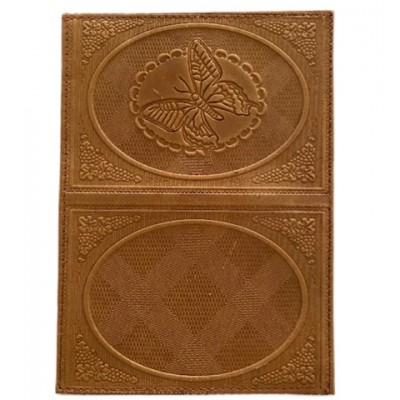 Обложка для паспорта БАБОЧКА кожа в ассортим. П-57138